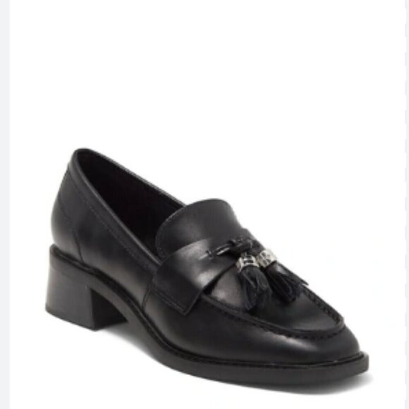 Steve Madden Annabeth Black Leather Chunky Tassel Loafers Size 7 NEW - Picture 1 of 7